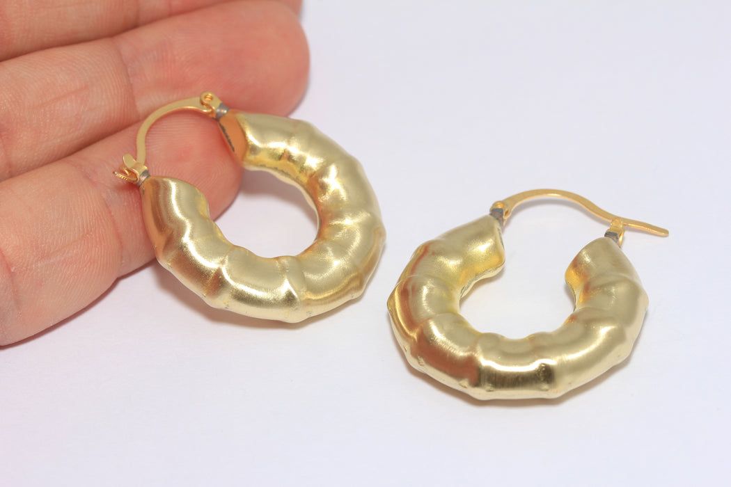 Hoop Earrings, Textured Earring Hoops