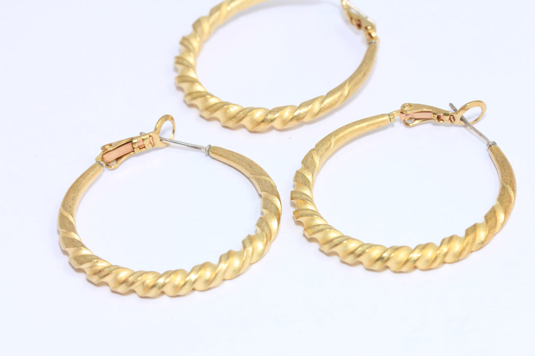 Hoop Earrings, Braided Earring Hoops