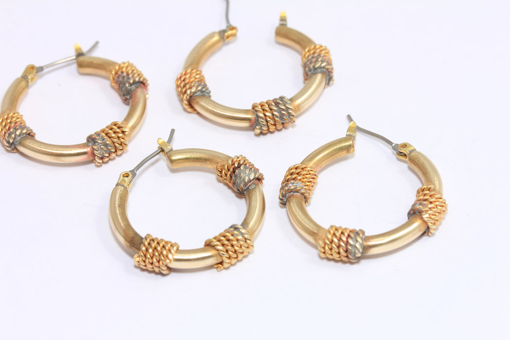 Hoop Earrings, Braided Earring Hoops