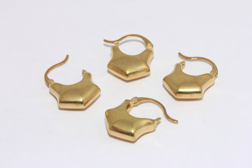 Lever Back Hoops, Brass Hoop Earrings