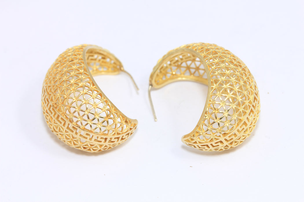 Filigree Hoop Earrings, Drop Earrings