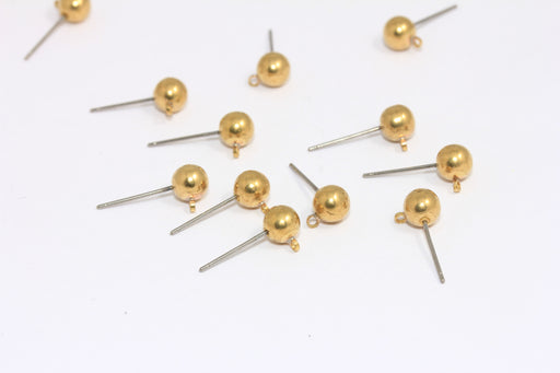 Ball Ear Posts, Earring Post