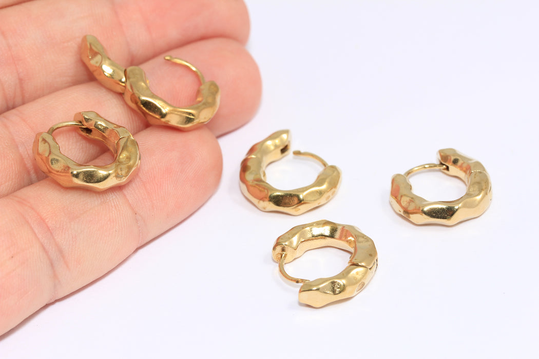 Textured Earring Hoops