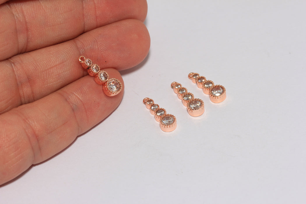 Rose Gold Plated CZ Pendant