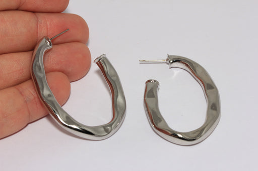Tube Earrings, Oval Hoop Earrings, Tube Earrings
