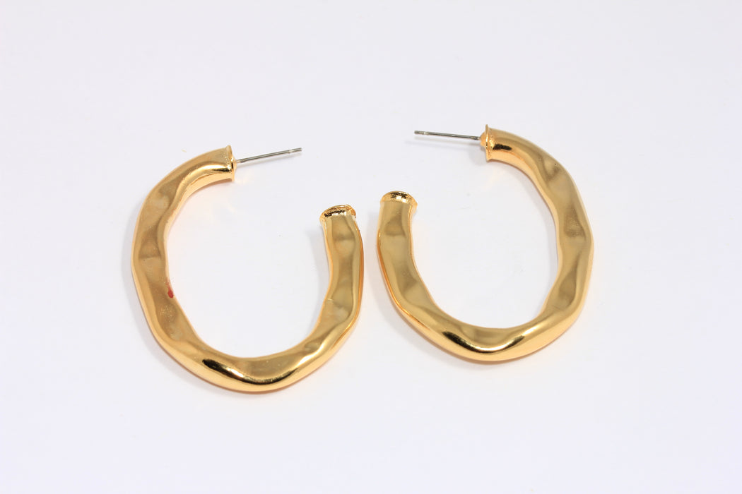 Tube Earrings, Oval Hoop Earrings, Tube Earrings