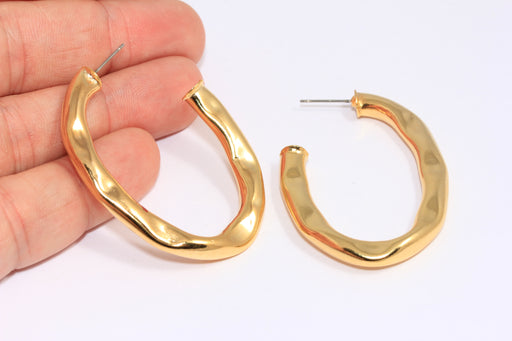 Tube Earrings, Oval Hoop Earrings, Tube Earrings