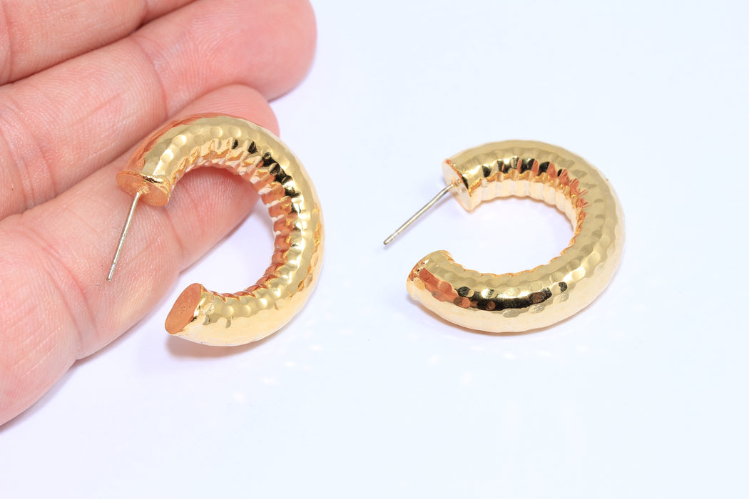Earrings, Midi Hoop Earrings, Tube Earrings