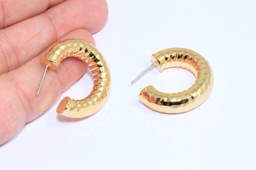 Earrings, Midi Hoop Earrings, Tube Earrings