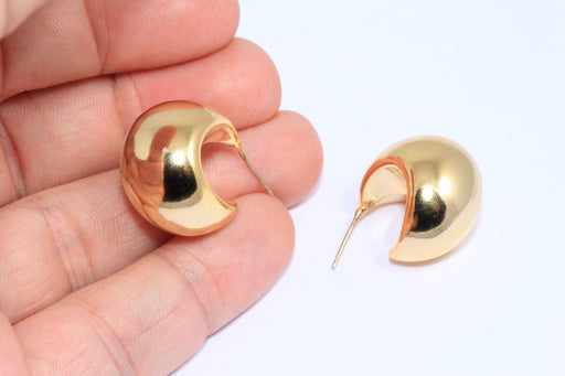 Puffed Drop Ball Earrings