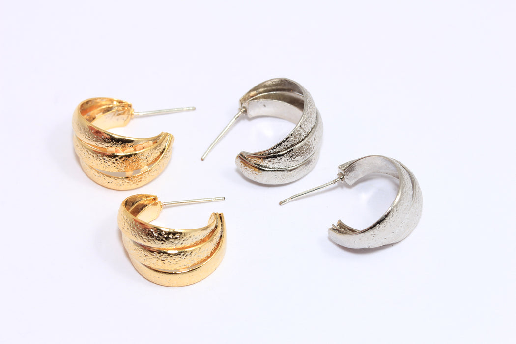 Hoop Earrings, Shell Hoop Earrings, Small Drop Earrings