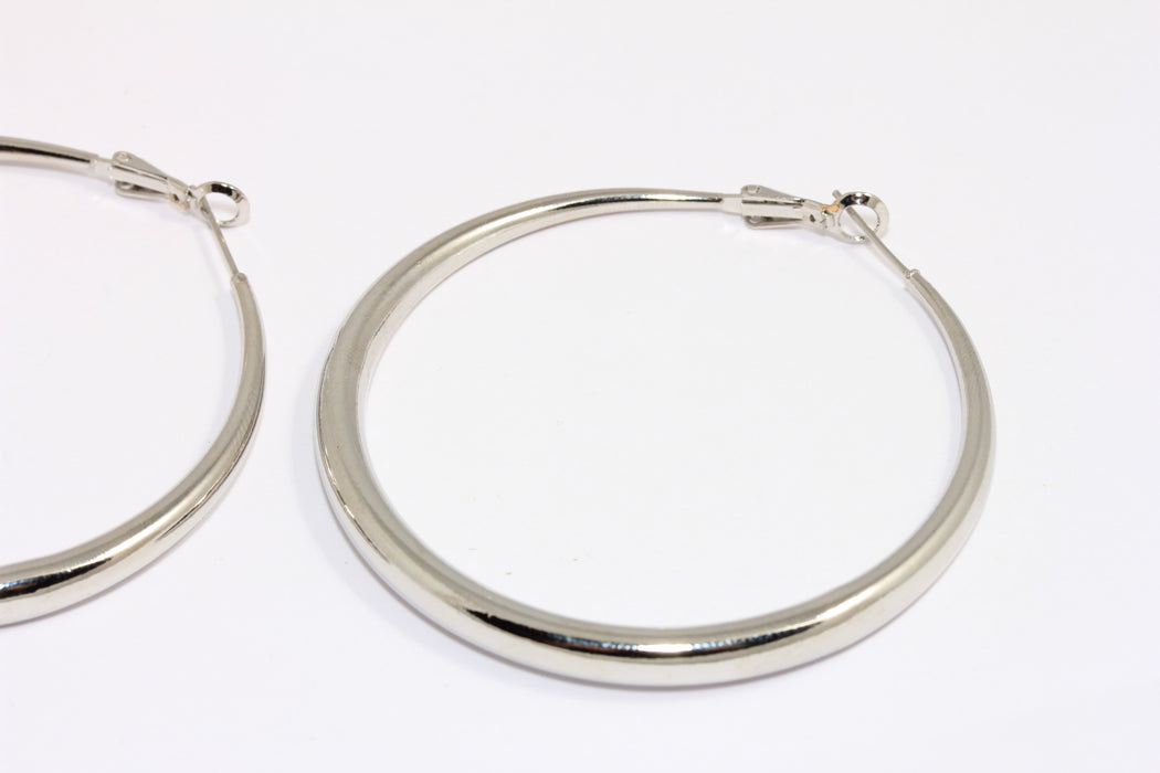 Dangle Earrings, Large Circle Hoops