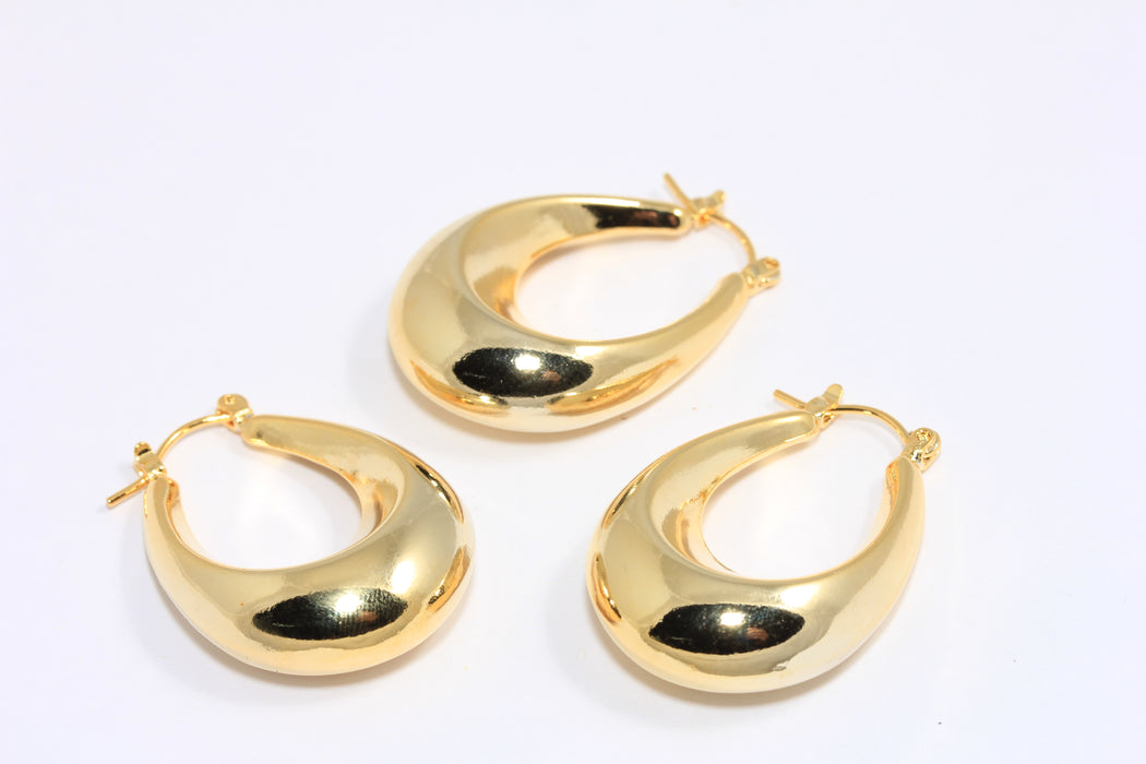 Oval Lever Back Earrings, Large Drop Oval Earrings