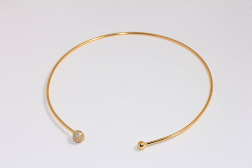 Gold CZ Ball Choker