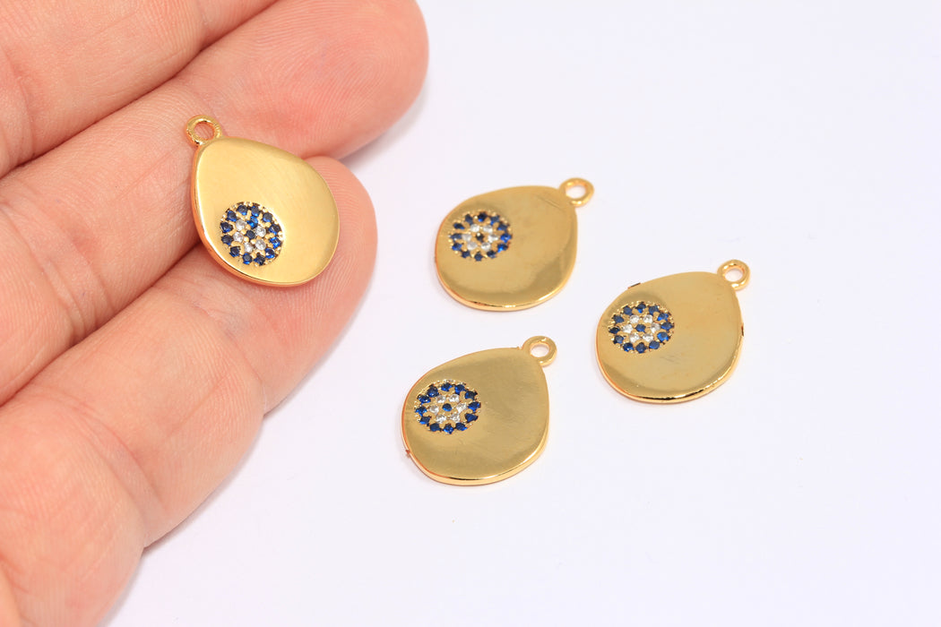 Shiny Gold Drop Charms