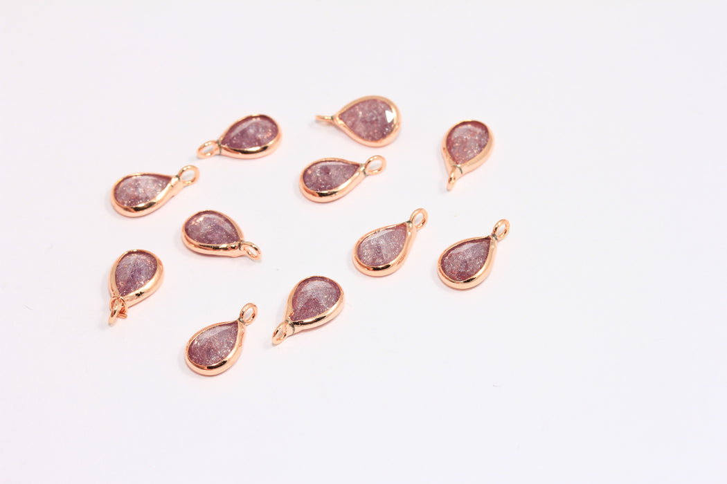 Rose Gold Plated Drop Charms