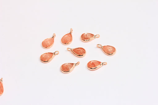 CZ Pink Drop Charms
