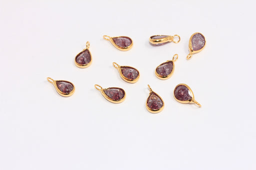 Cz Purple Drop Charms