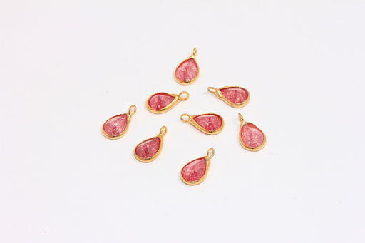 Shiny Gold CZ Drop Pendant