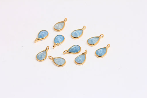 CZ Blue Drop Charms
