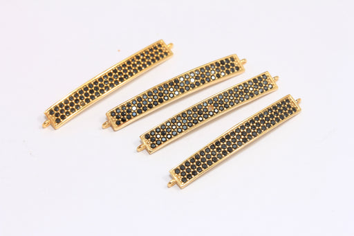 Shiny Gold CZ Bar Charm