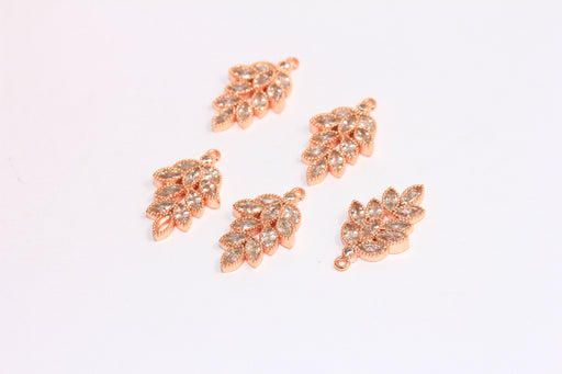 Rose Gold Plated Leaf Charm