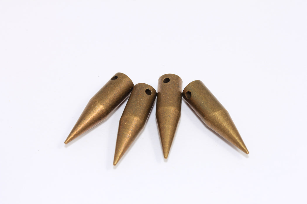 Ciondoli a forma di proiettile in bronzo antico 7x27 mm, ciondoli a punta, ciondoli per collane da uomo, ciondolo a forma di proiettile, MLS897