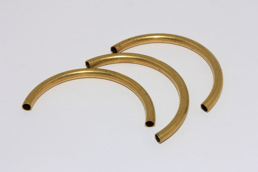 4x50mm Ham Pirinç Kavisli Borular, Manşet Bilezik Kavisli Borular, TBR95