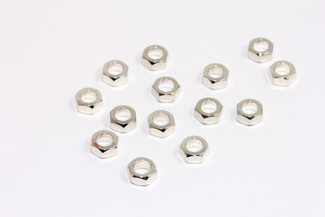 7mm Rhodium Plated Hexagon Charms, Honeycomb Charm, Outline Hexagon Charm, AE103