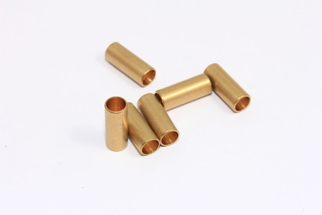 6x15mm Raw Brass Tube Beads, Tube Charms, Solid Tubes, AE73