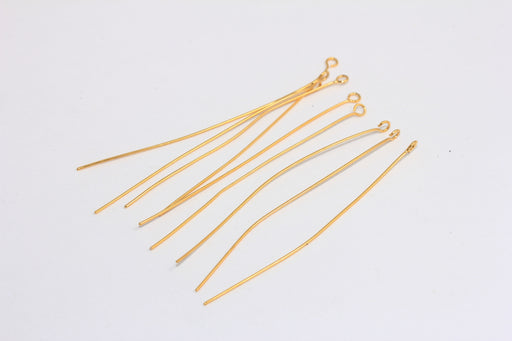 Shiny Gold Plated Eye Pins