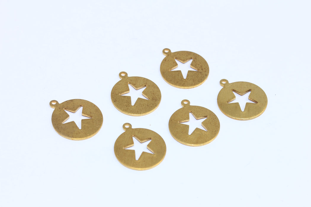 Brass Star Charms
