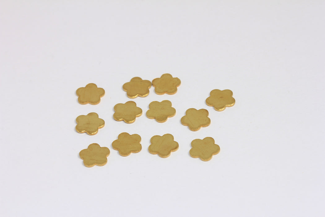 Ciondoli a forma di fiore in ottone grezzo da 9,5 mm, perline a forma di disco a forma di trifoglio, ciondolo a forma di margherita senza foro, braccialetto a forma di fiore, FNL95
