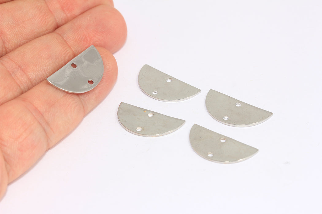 11x23 mm Rodyum Kaplama Yarım Daire, Yarım Ay, Damgalama Boşluğu, Hilal Ay Takıları, FNL139