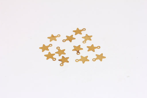 Brass Star Charms