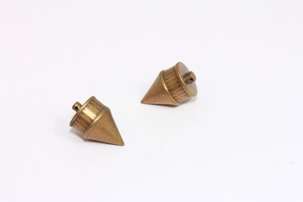 Ciondolo a forma di proiettile in bronzo antico da 13x21 mm, ciondolo a punta, ciondolo a goccia, ciondolo a pendolo, FNL79