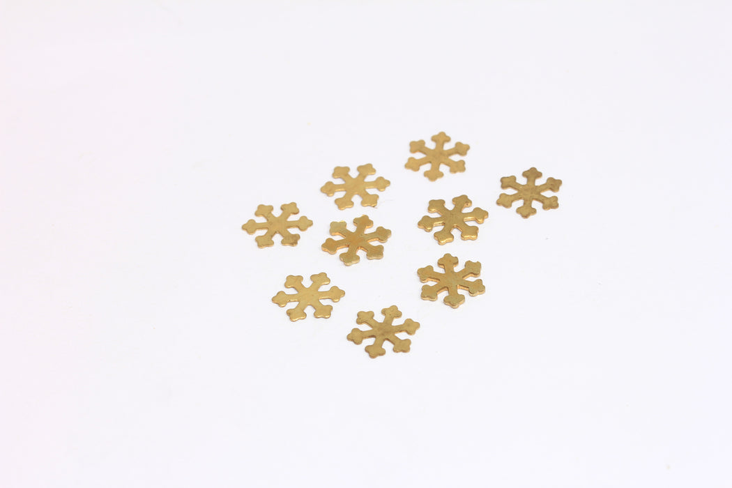Brass Snowflake Charms