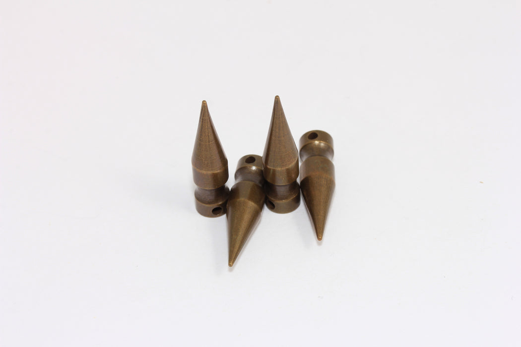 Ciondoli a forma di proiettile in bronzo anticato 7x27 mm, ciondoli a punta lunga, ciondoli per collane da uomo, ciondolo a forma di proiettile, accessori placcati in bronzo, MBGFNL133