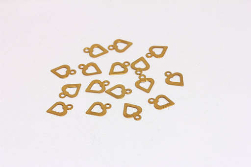 Brass Heart Beads