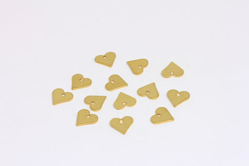 Brass Heart Charms