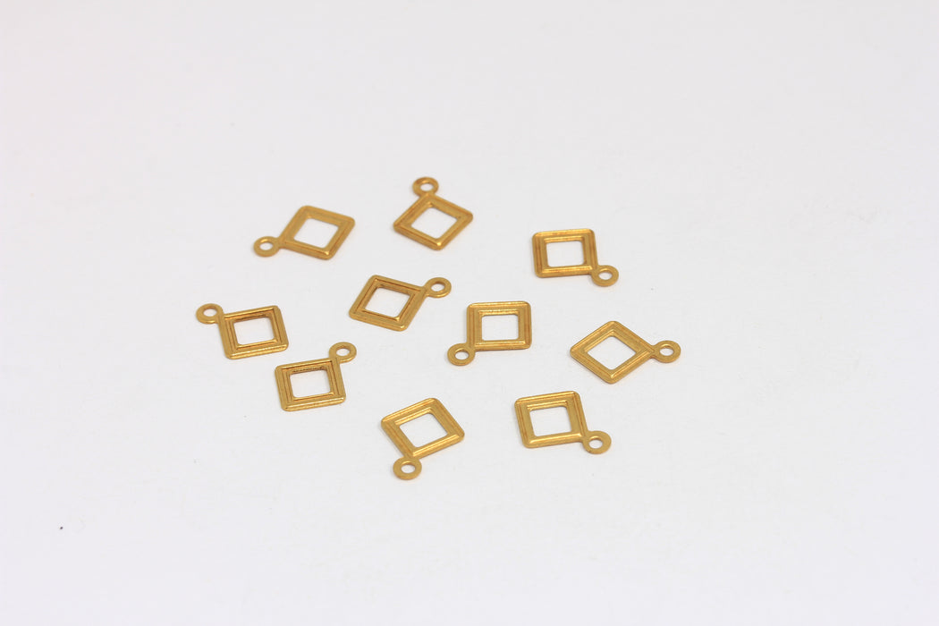 Brass Square Beads
