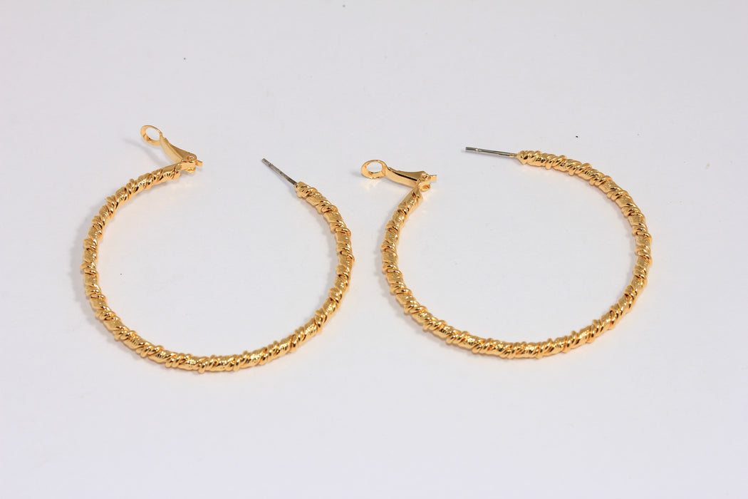Huggie Hoops, Braided Hoop Earrings, Textured Earrings