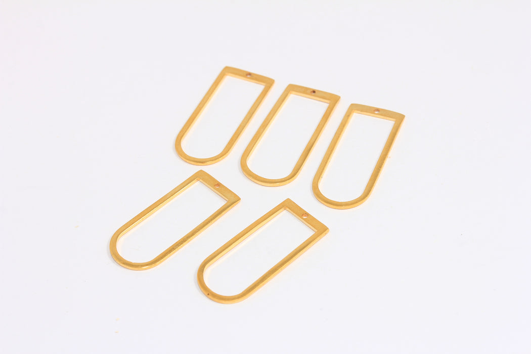 13x28,5mm 24k Shiny Gold U Shaped Charms, Frame Charms, U Shaped Pendant, SLM931
