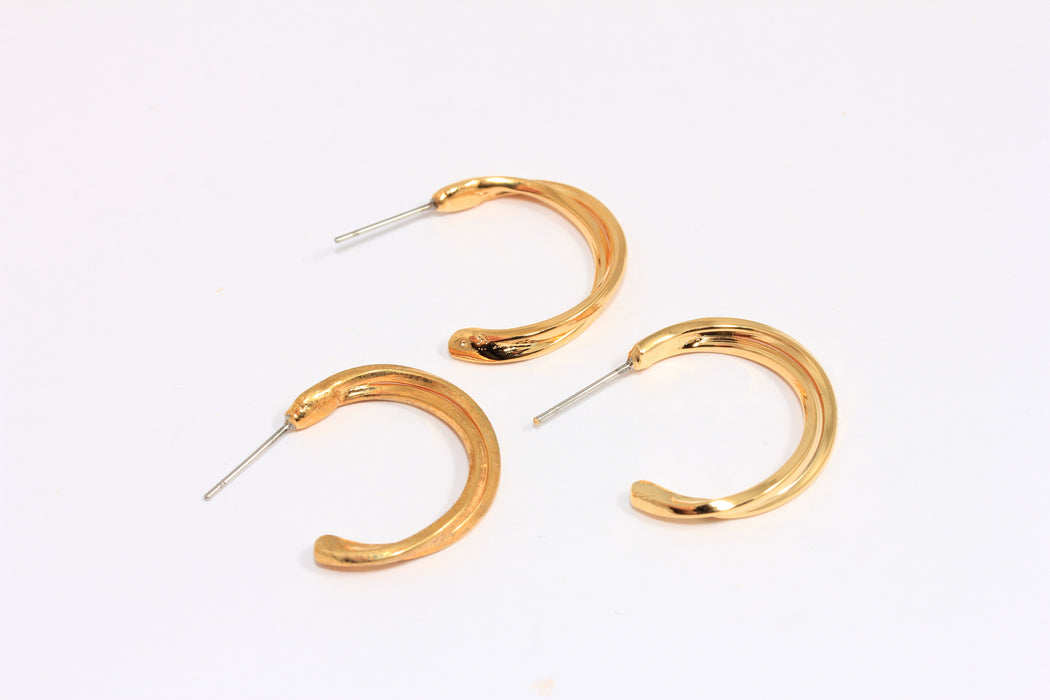 Hoop Earrings, Twisted Hoops