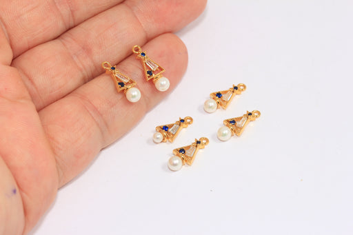Shiny Gold CZ Christmas Tree Charms