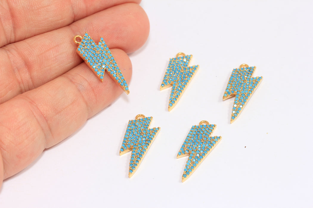 Shiny Gold Thunder Charms