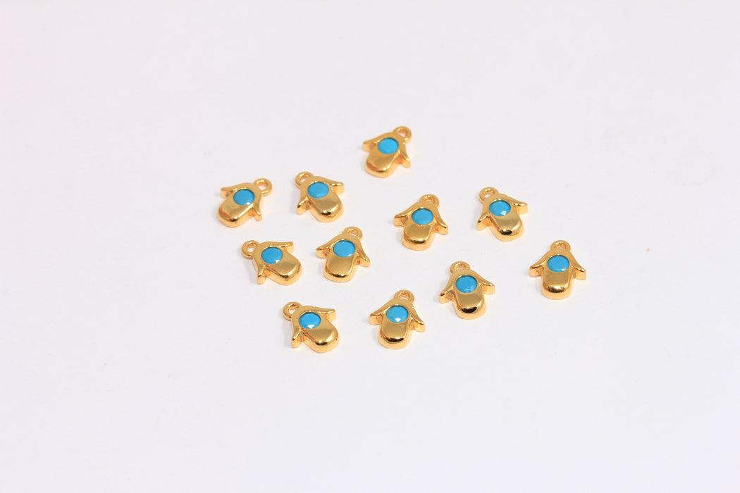 Shiny Gold Hamsa Charms