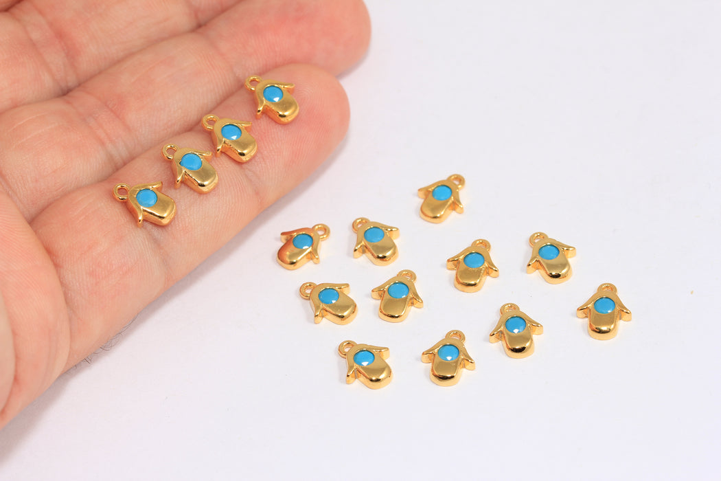 Shiny Gold Hamsa Charms