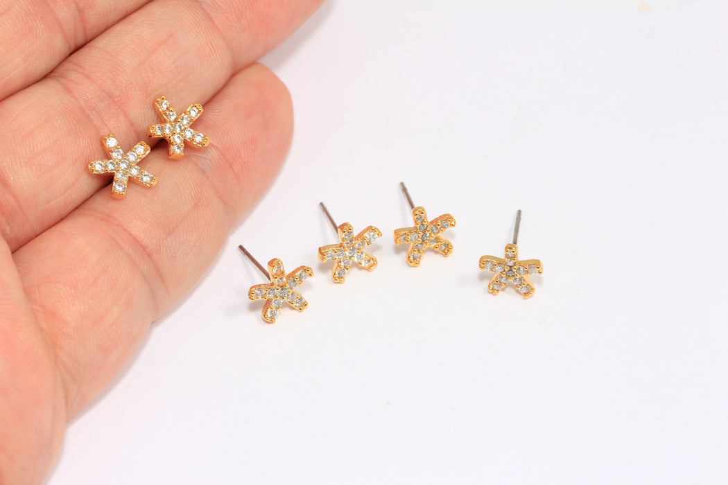 Micro Pave Starfish Earrings