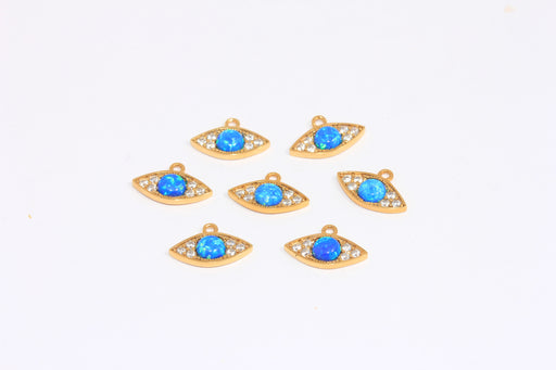 Shiny Gold Evil Eye Charm